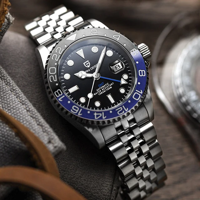 「 Pagani Design GMT レフティ　タイプ 」最終値下げ！ PAGANI DESIGN Top Brand GMT Men Mechanical Wristwatch