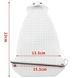 Portable Ironing Board Iron Shoe Cover - Heat Resistant PTFE Soleplate Protector (White)