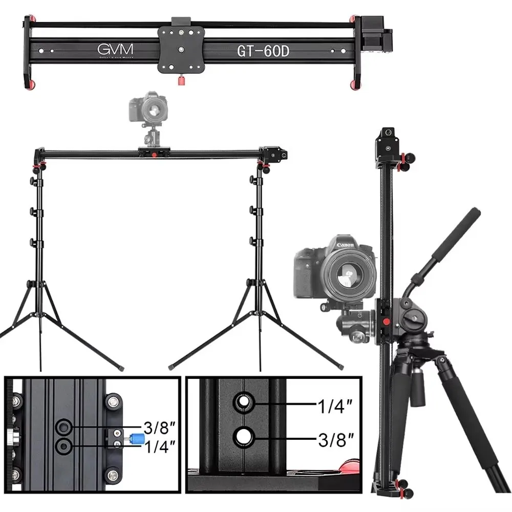 GVM GT-60D 27inch Motorized Camera Slider Video Rail Track Dolly Aluminum Alloy with Remote Control