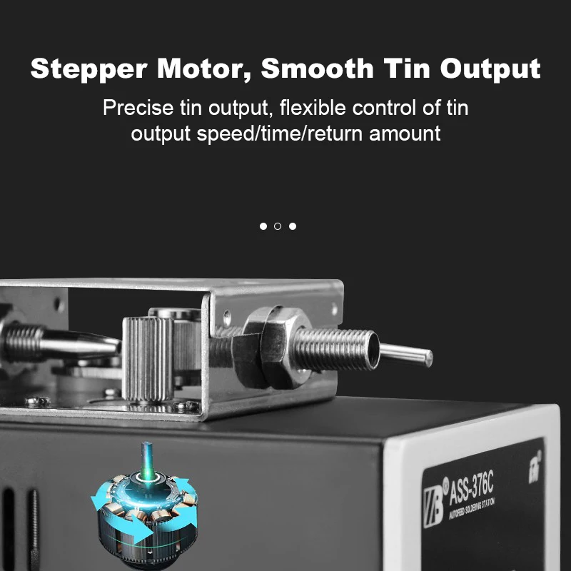ASS-376A 150W Full Automatic Soldering Machine Mobile Repair Tools Digital Display Automatic Tin Feeding Soldering Machine