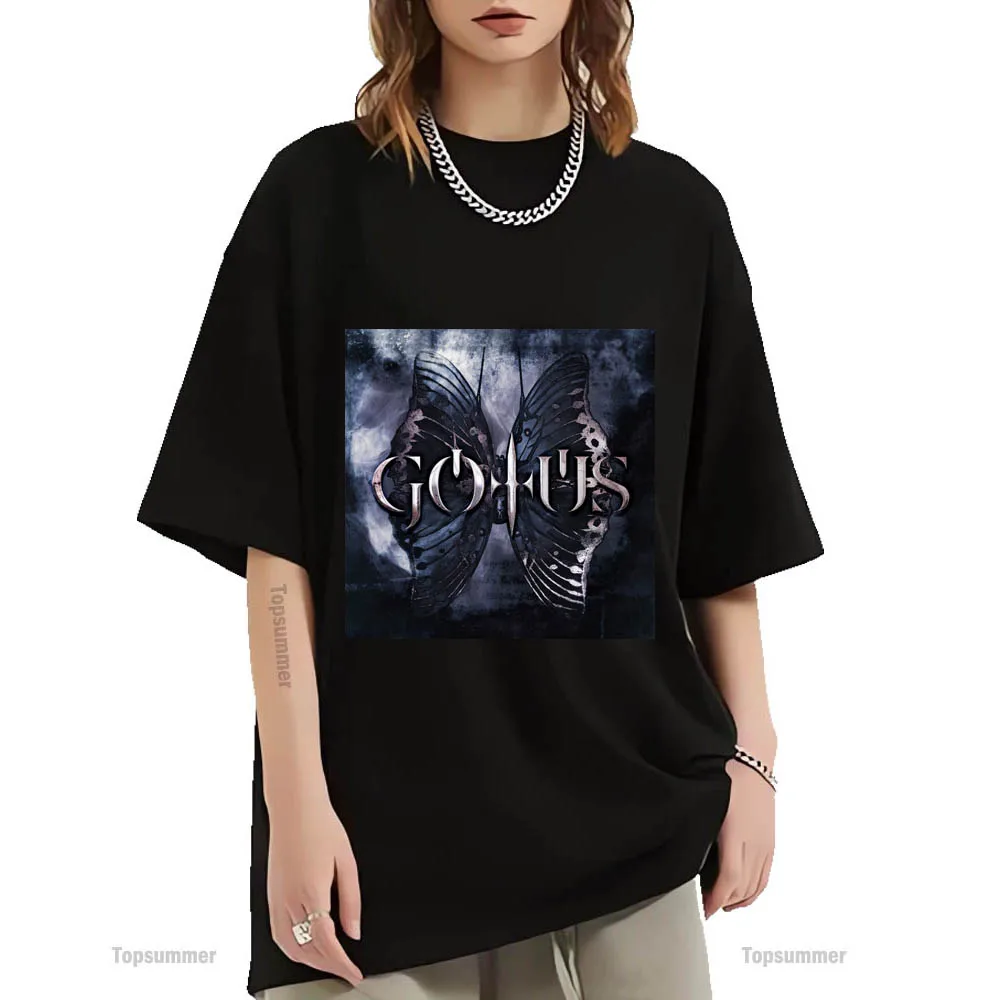 

Футболка Gotus с альбомом, Мужская футболка Gotus Tour, металлическая, рок, черная футболка