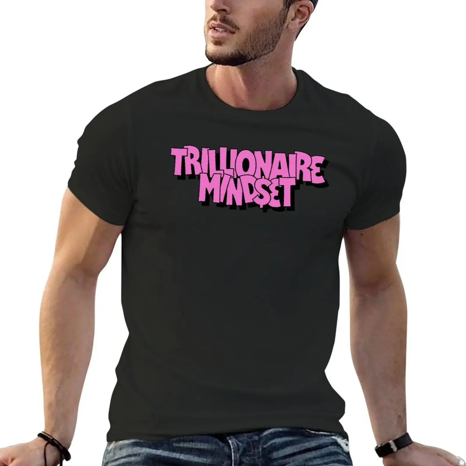 

trillionaire mindset T-shirt for a boy boys whites customs design your own mens clothing