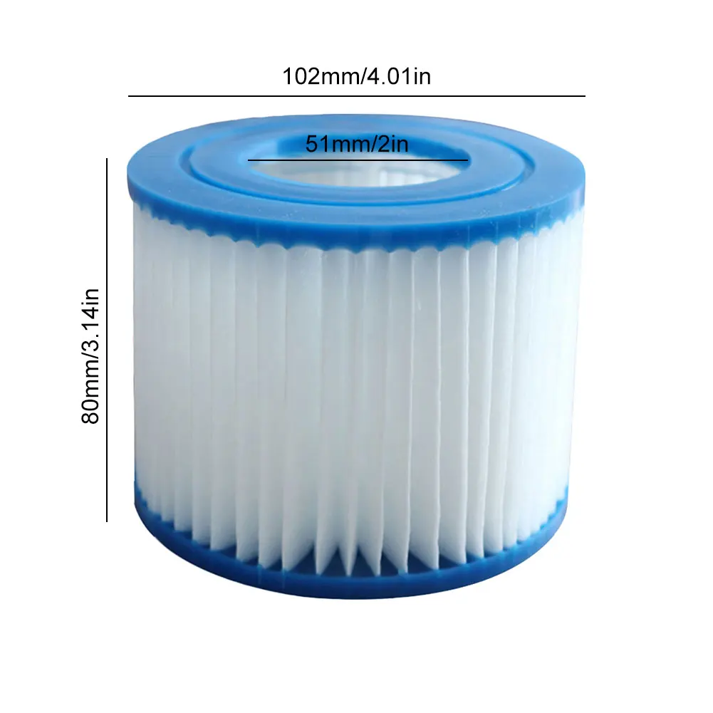 Type VI Hot Tub Filter Pool Filter Replacement Soft Rubber Ends SPA Replacement Reusable Pool for Intex