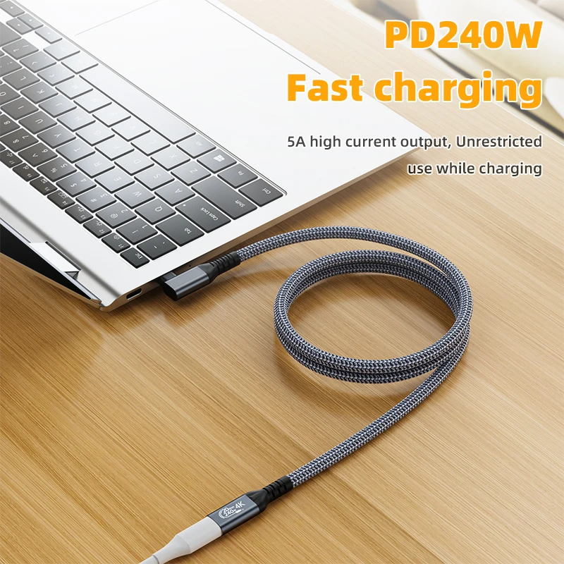 90도 유형 C 연장 케이블 3.2 USB C-유형 C 고속 충전 데이터 전송 변환기 iPad Macbook 용 20Gbps USB-C 연장기