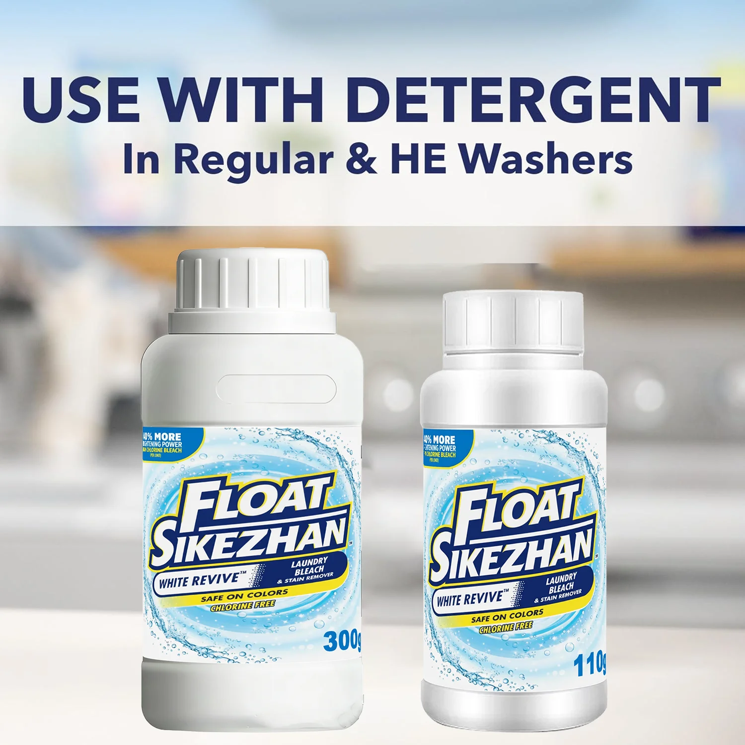 BrightBoost Laundry Whitener & Stain Remover Powder - 300g, Bleach-Free Formula for Brightening Whites & Eliminating Stubborn Stains