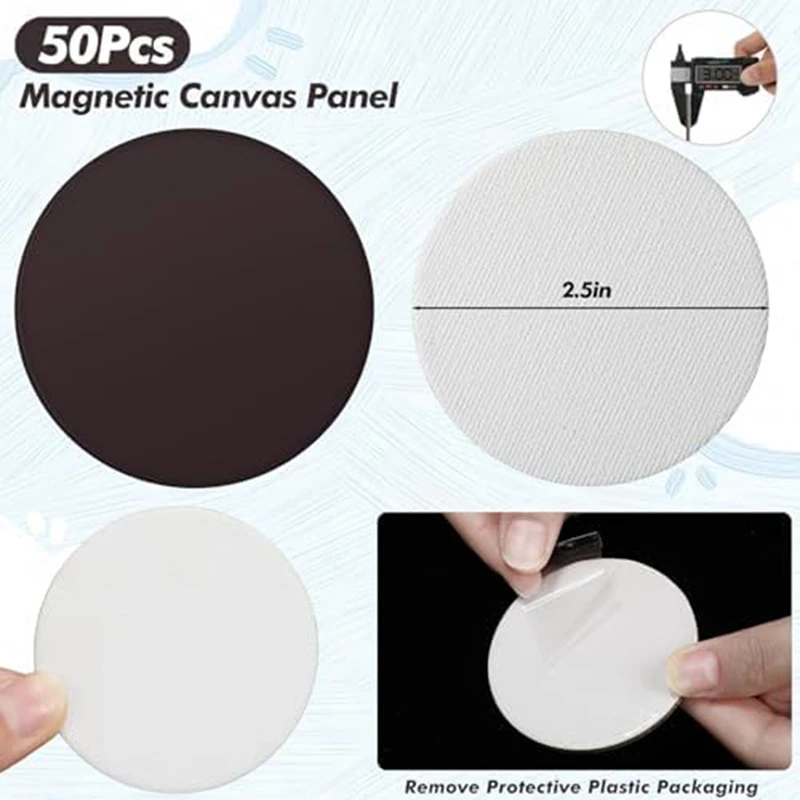 Magnetic Painting Canvas Panel For Painting Magnetic Tile Art Refrigerator Storage Cabinet Art Paint Crafts DIY Kit Easy Install