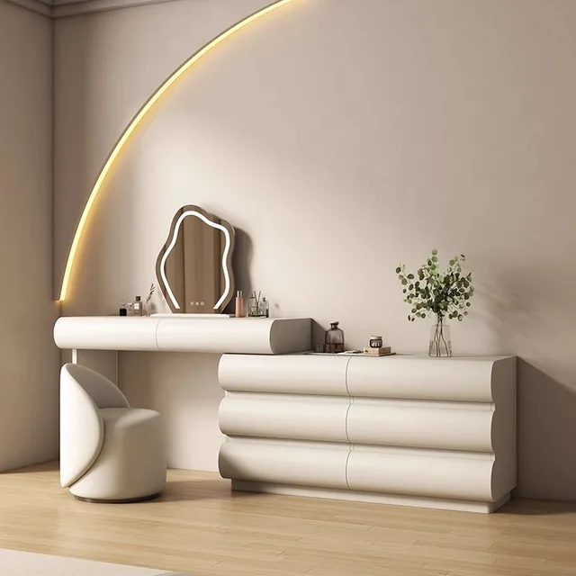 Armoire De rangement De chambre De luxe coiffeuse Recamera maquillage coiffeuse confortable blanc Tocadores De Maquillaje meubles 1