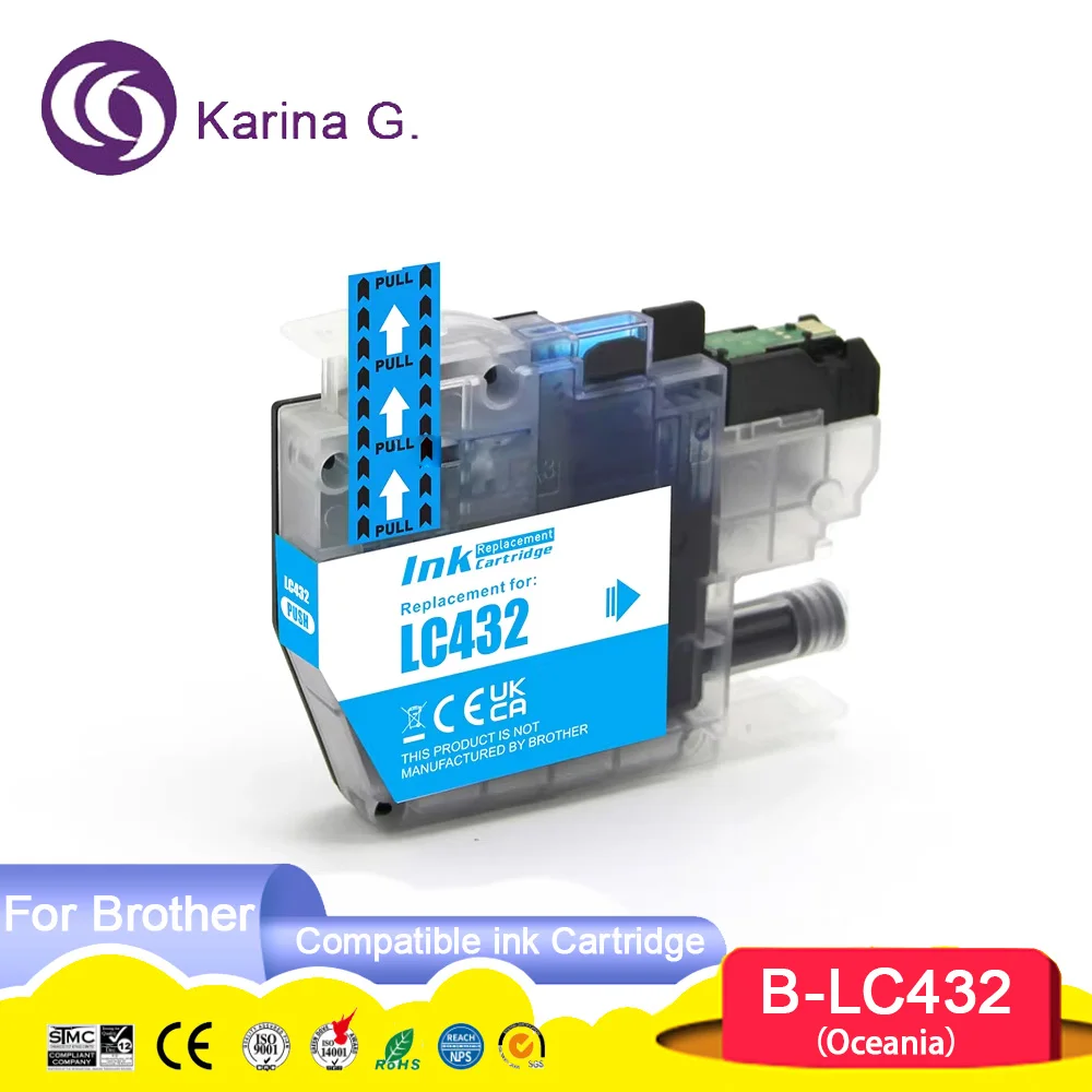 Standard capacity LC432 432 LC 432 Compatible Ink Cartridge For  MFC-J5340DW/J57