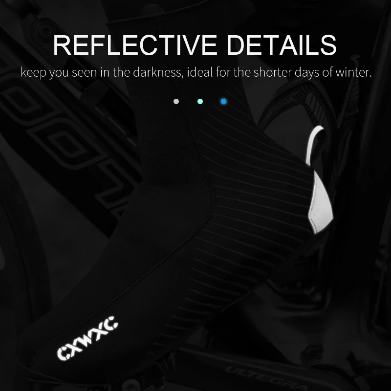 Bicycle Shoe Covers CXWXC Bicycle Winter Thermal Overshoes MTB Road Bike Water-resistant Shoes Cover Cycling Hard-wearing Reflective Boots Cover