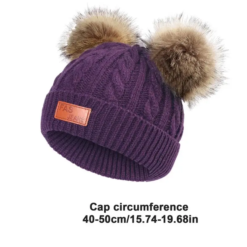 Toddler Beanies With Warm Kids Boys Girls Winter Hat Thickened Elastic Comfortable Beanies Warm Soft Toddler Hats For Playground
