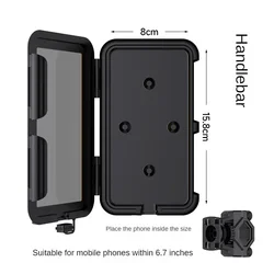 Waterproof Motorcycle and Bicycle Phone Holder with Handlebar Mount (Handlebar - S)