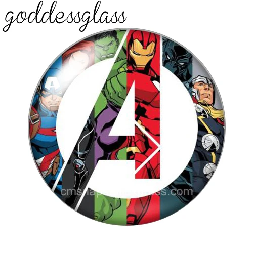 Leather Bracelet Silicone Bracelet Fashion Bracelet Stainless Steel Bracelet Tyvek Bracelet Anti Lost Wristband Disney Spiderman ironman Avengers Round photo glass cabochon flat back Making findings for bracelets 10pcs 12mm/18mm/20mm/25mm