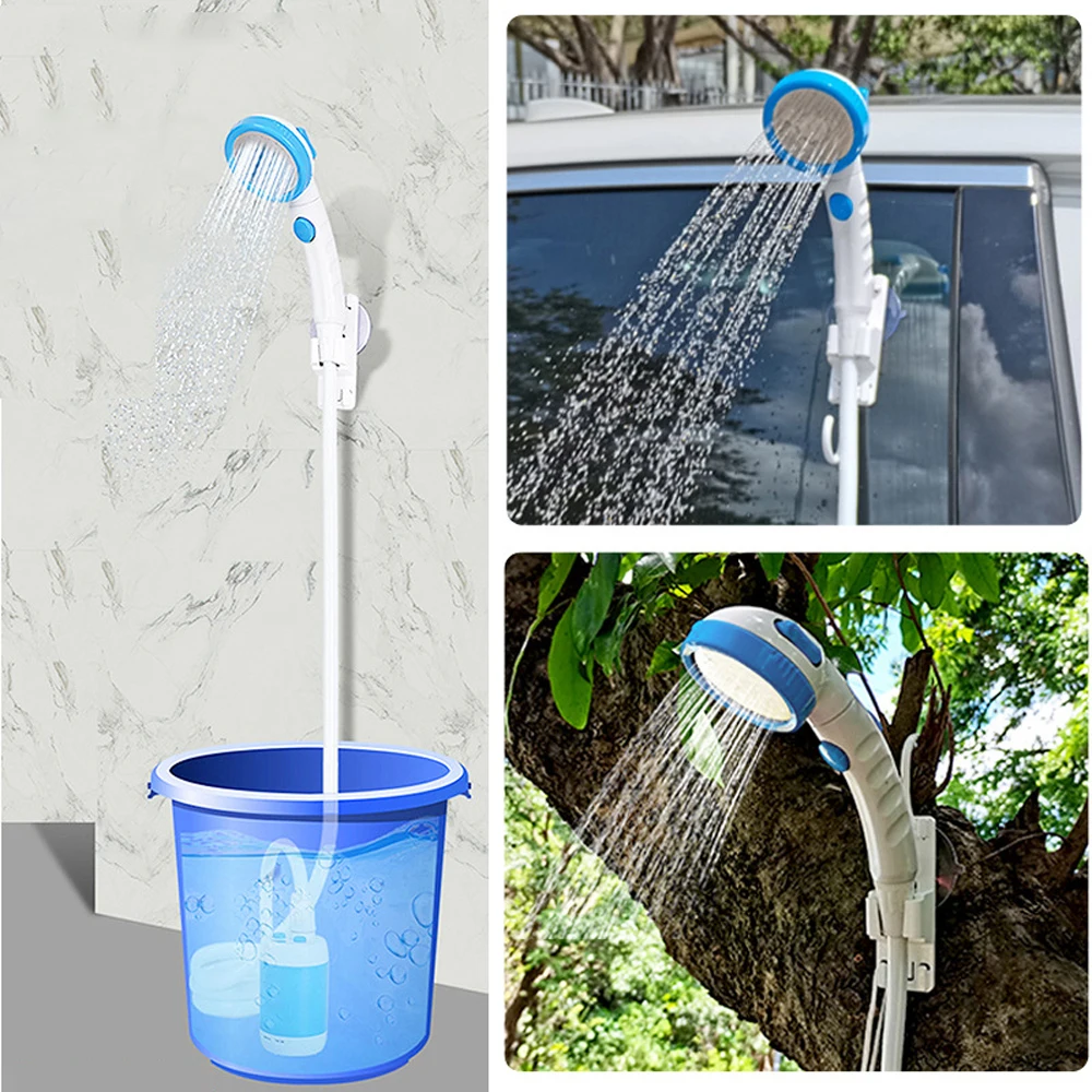 

Outdoor Camping Shower Portable Electric Shower Pump IPX7 Waterproof & 5000mAh Rechargeable Powered for Backpacking Pet Watering