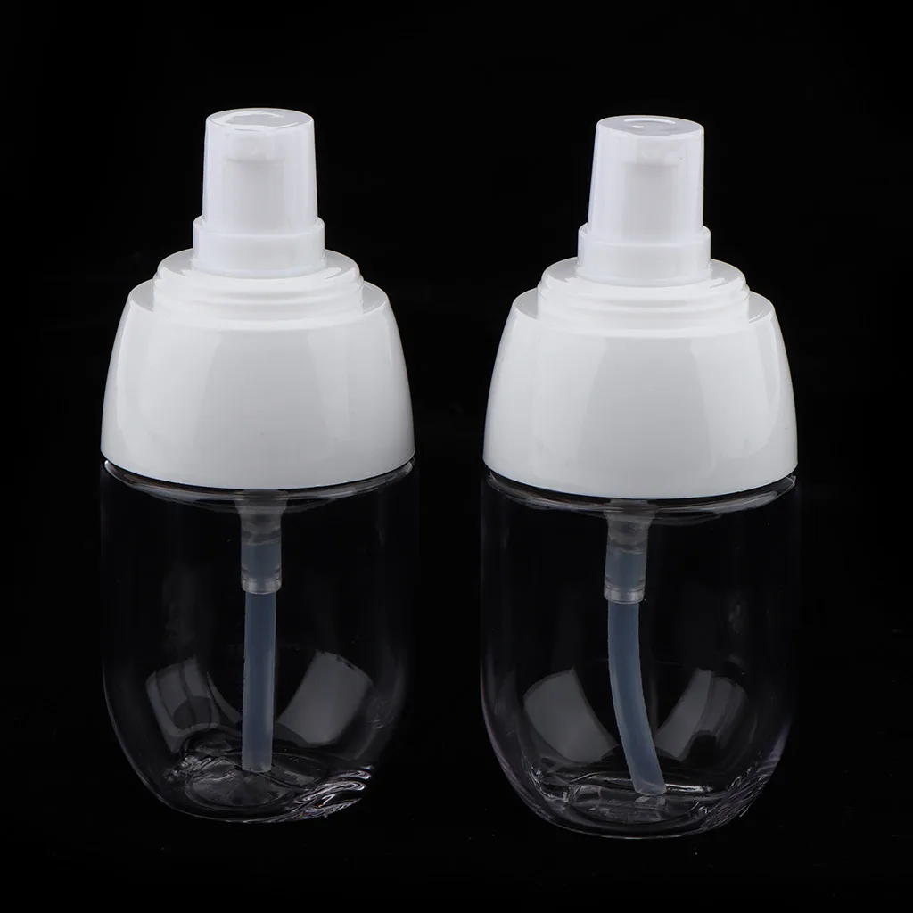 2Pc Pump Lotion Dispenser Cream Liquid Bottle Container for Makeup Cosmetic
