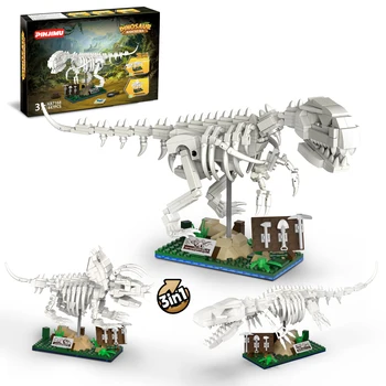 Antico dinosauro fossile Deformazione Tre in uno Modello Building Block Tyrannosaurus Rex Set di simulazione Giocattoli per bambini assemblati