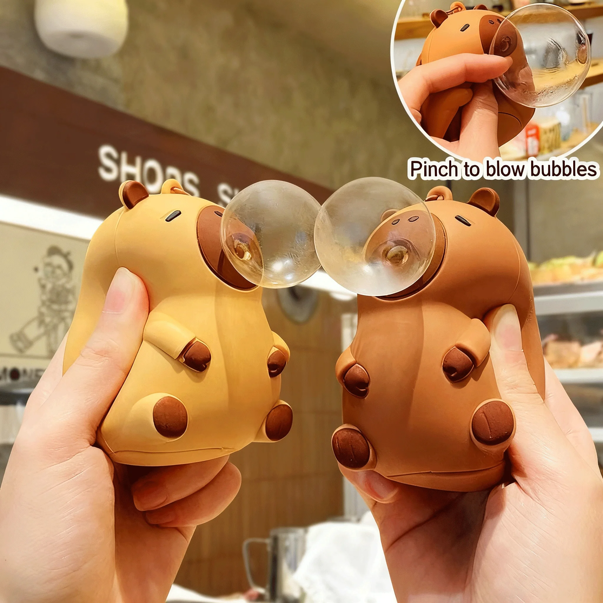 Capybara Doll Pinch Pendant Toy - Side View