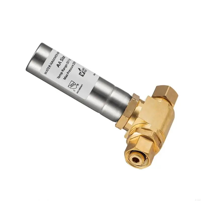 F26C Stainless Steel Water Hammer Arrestor 3/8inch Thread Dishwasher Pipe Noise Stop for Dishwasher, Sink, Toilet, Faucet