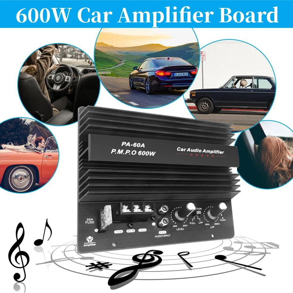 600W Car Audio Amplifier Board 12V 10A 30280KHz for Powerful Subwoofer
