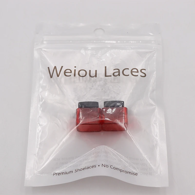 Weiou Lace's Convenient Elastic Aglets 1.6*1.6CM Square Shoelace Accessory Lazier Plastic Buckle For Sneaker Rope 2Pcs/Pair