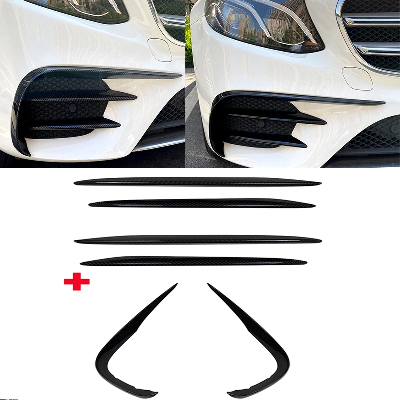 Seitliche Lufteinlass-Verkleidung Für E-Klasse W213 - Glanz Schwarz | Einfache Montage | 2016-2020