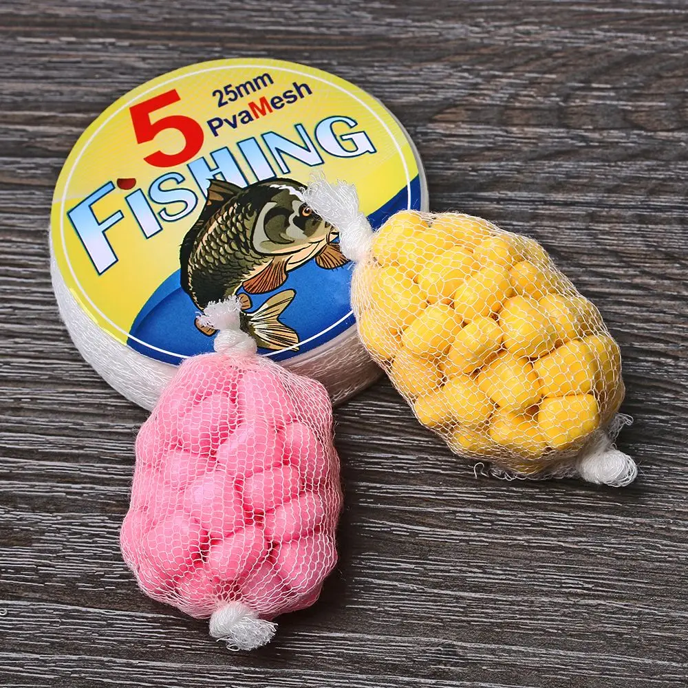 Fishing Lure Bag 5M PVA Diameter 25/37/44mm Water Dissolving Mesh Carp Coarse Fishing Accessories