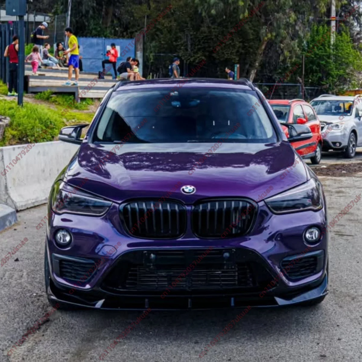 BMW X1 F48 F49 16d 18i 18d 20i 20d 25e 25i 25d 2016-2022 ABS 언더커버 바디킷 턱 트림 튜닝용 프론트 범퍼 립 스플리터