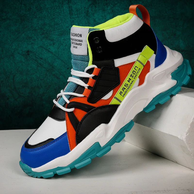 

Fashion Men's Sneakers Comfortable Casual Shoes High Quality Outdoor Sports PU Leather Shoes Spring Non-slip Men's Running Shoes
