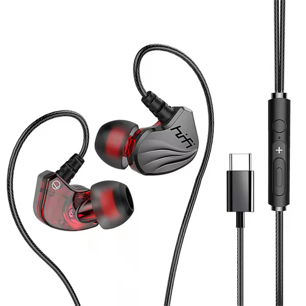 Wired Headphones Microphone Type C Huawei Type C Wired Earphone Usb