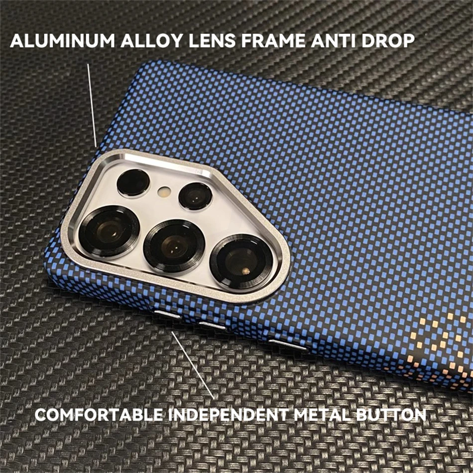 Enhanced Carbon Fibre Patterned Magnetic Slim Shockproof Cover