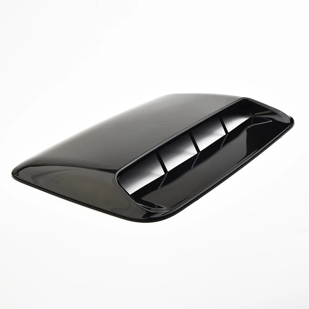 

Accessory Air Flow Vent Cover Air Flow Bonnet Car Center Cover Intake Replacement Scoop Universal Glossy Black