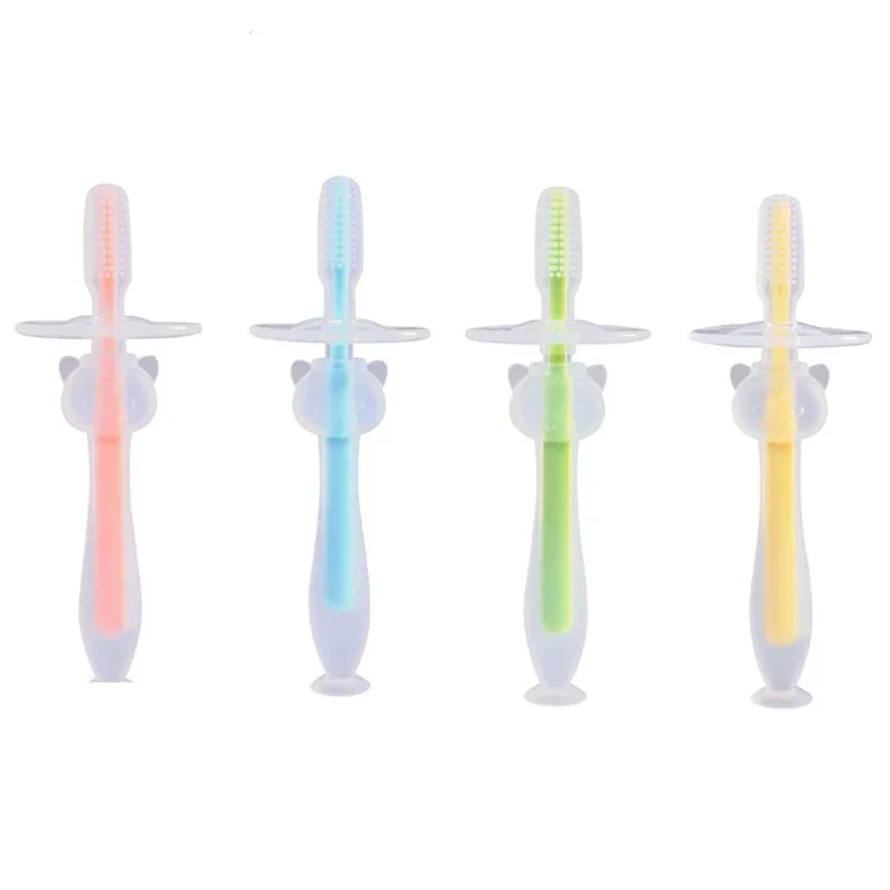 Dental Care Baby Toothbrush Kids Silicone Finger Brush Clear Massage Soft Teether With Box For Infant Boy Girl Teeth baby toothbrush baby teeth cleaning tool