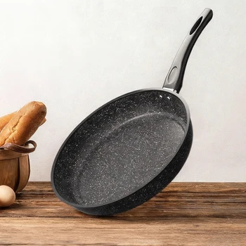 24/26cm Frying Pan Maifan Stone Omelette Skillet Pan Light Oil Nonstick Cooking Pan Flat Bottomed Steak Pan Universal Stovetop