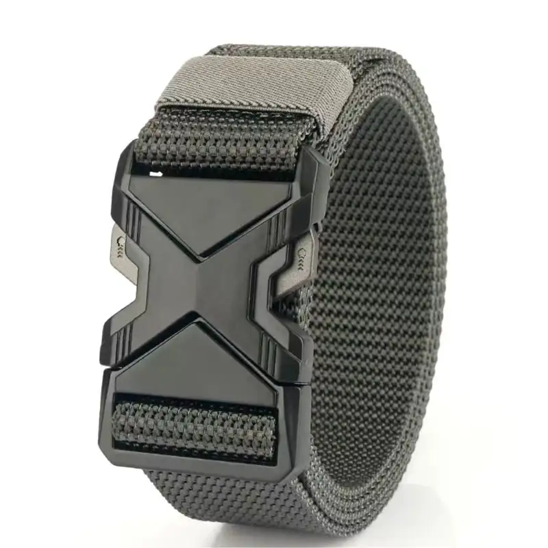 Red Ears Plastic buckle tactical belt men's multifunctional military fan canvas belt outdoor faux nylon training waist belt - Image 15