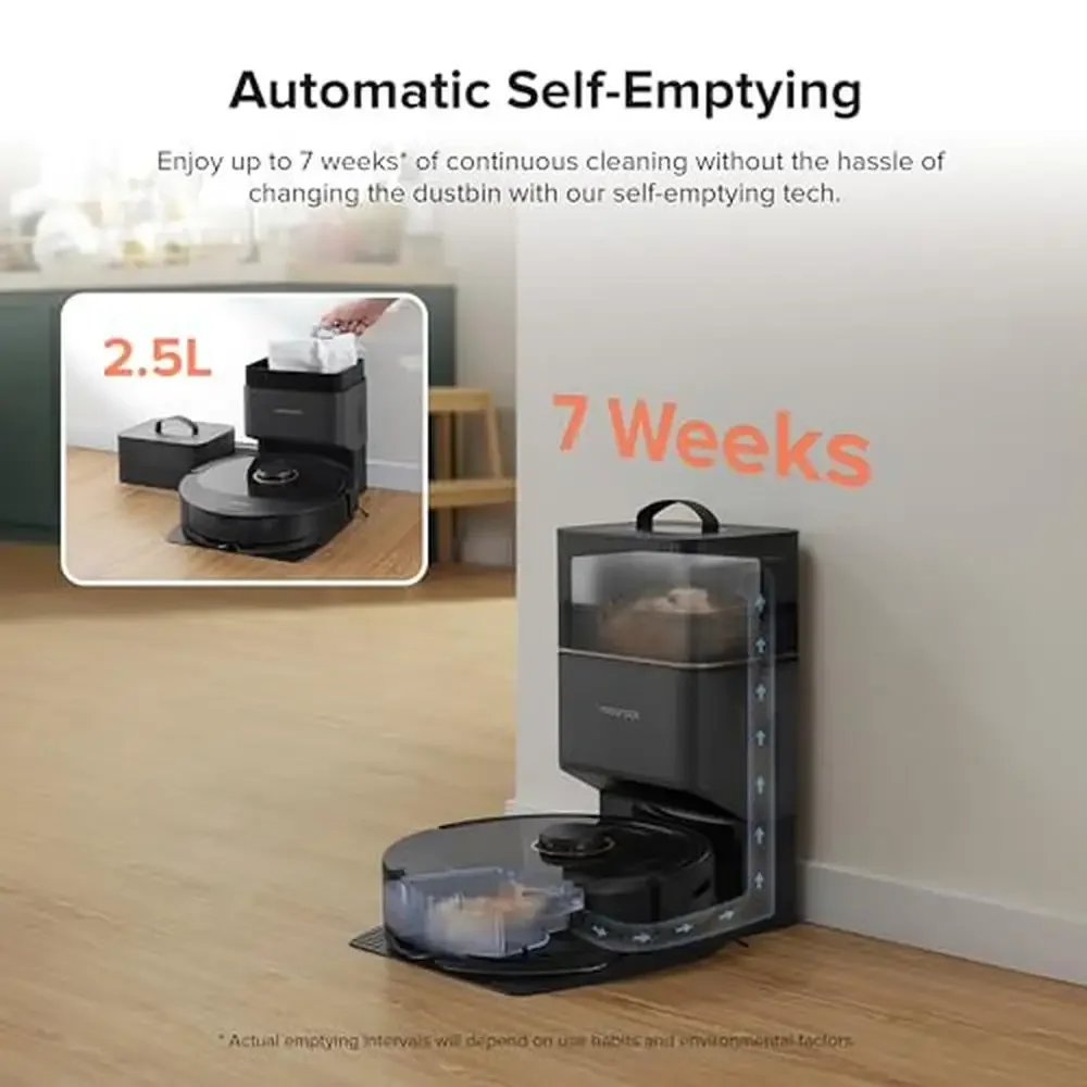 Q8 Max  Robot Vacuum Mop Self-Emptying 7 Weeks Cleaning Reactive Tech Obstacle Avoidance 5500Pa Suction DuoRoller Brush LiDAR 2