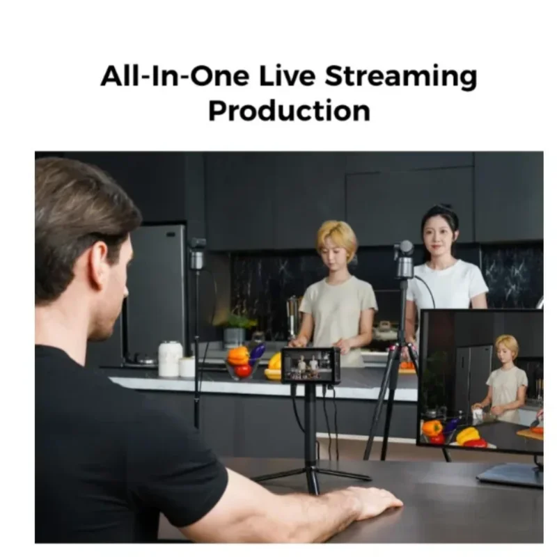 OBSBOT Talent Video Switcher Monitor Encorder Recorder Video Mixer with 7 Inputs, Live Streaming to NDI/RTMP/SRT/YouTube
