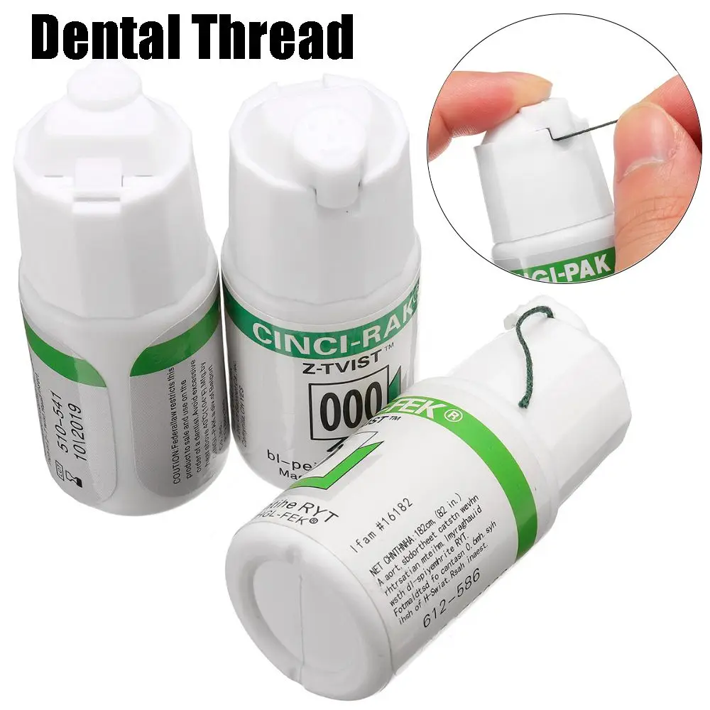 Disposable Dental Thread Dentist Material Knitted Cotton Gingival Retraction Cord 1Bottle dental floss