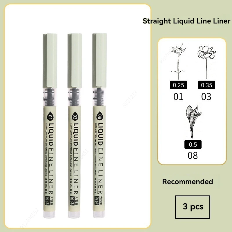 전문가용 5/8개 만화 아트 마커 세트, 드로잉 일러스트레이션 및 캘리그래피 아티스트를 위한 세밀한 선화 펜, 학교 용품 키트