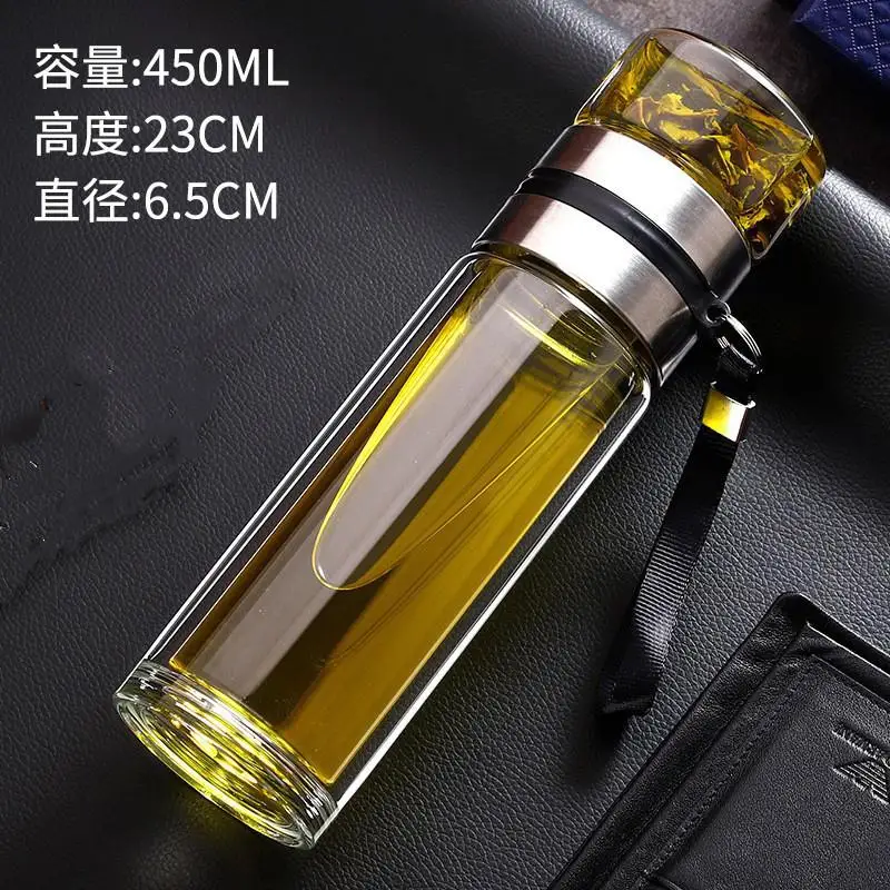 Enhanced Borosilicate Glass Infuser Bottle with Filter