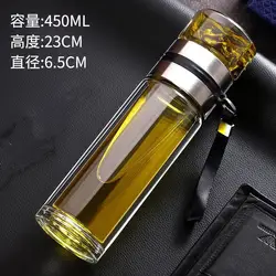 Enhanced Borosilicate Glass Infuser Bottle with Filter - 0.35L (450ml)