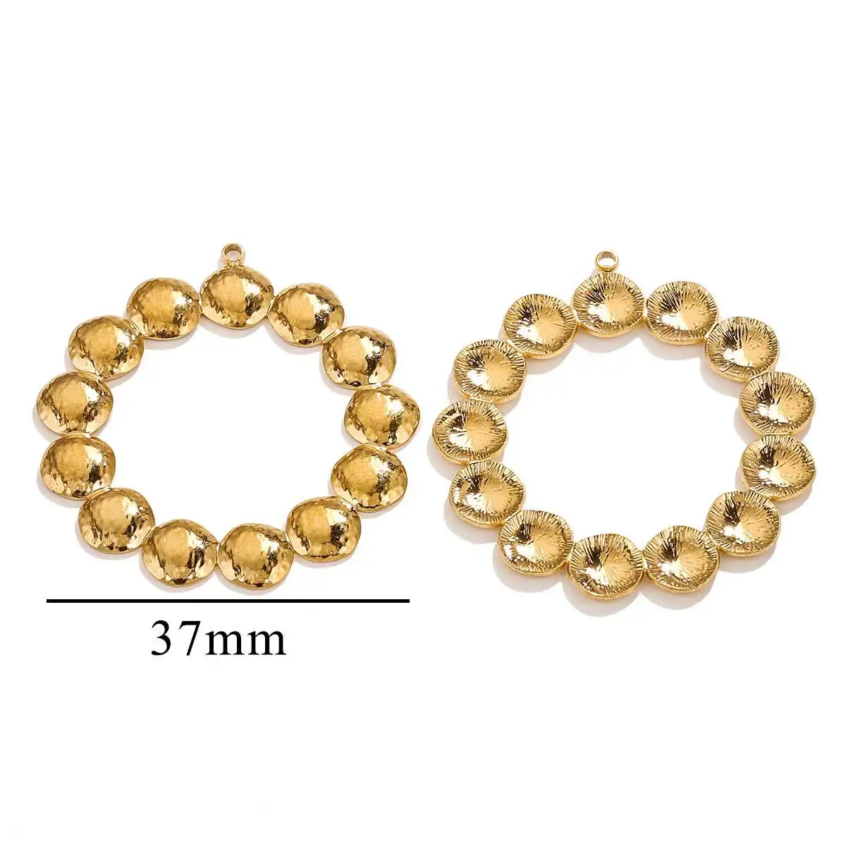 Stainless Steel Accessories Simple Geometric Ring Large Exaggerated Earrings DIY Accessories Parts Wholesale 8