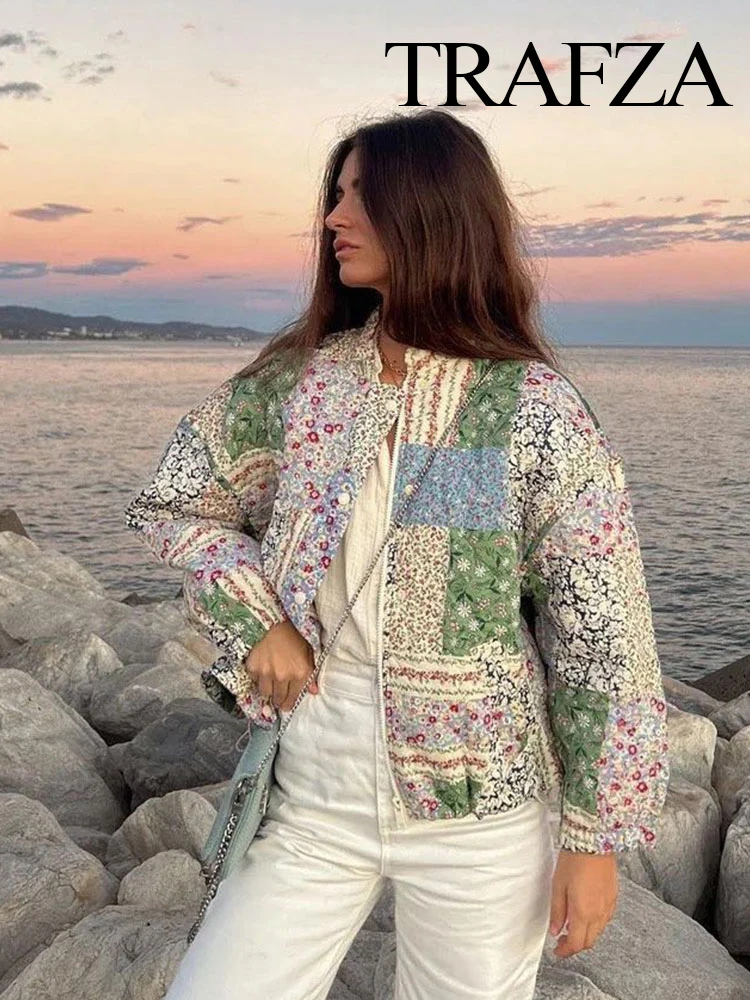 ترافزا-معطف نسائي عتيق مطبوع من القطن ، سترة مبطنة واحدة الصدر ، رقبة دائرية ، مفتوح من الأمام ، معطف خارجي عالي الشارع ، شتاء ، 2023 5 ترافزا-معطف نسائي عتيق مطبوع من القطن ، سترة مبطنة واحدة الصدر ، رقبة دائرية ، مفتوح من الأمام ، معطف خارجي عالي الشارع ، شتاء ، 2023 5