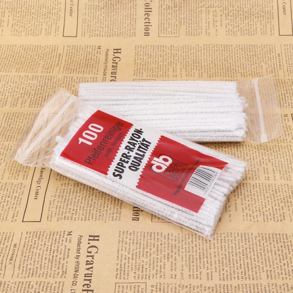Cotton Smoking Pipe Cleaning Rods Pipes For Smoking Tobacco Cleaning Tool Accessories 100Pcs/Set smoking pipe cleaners