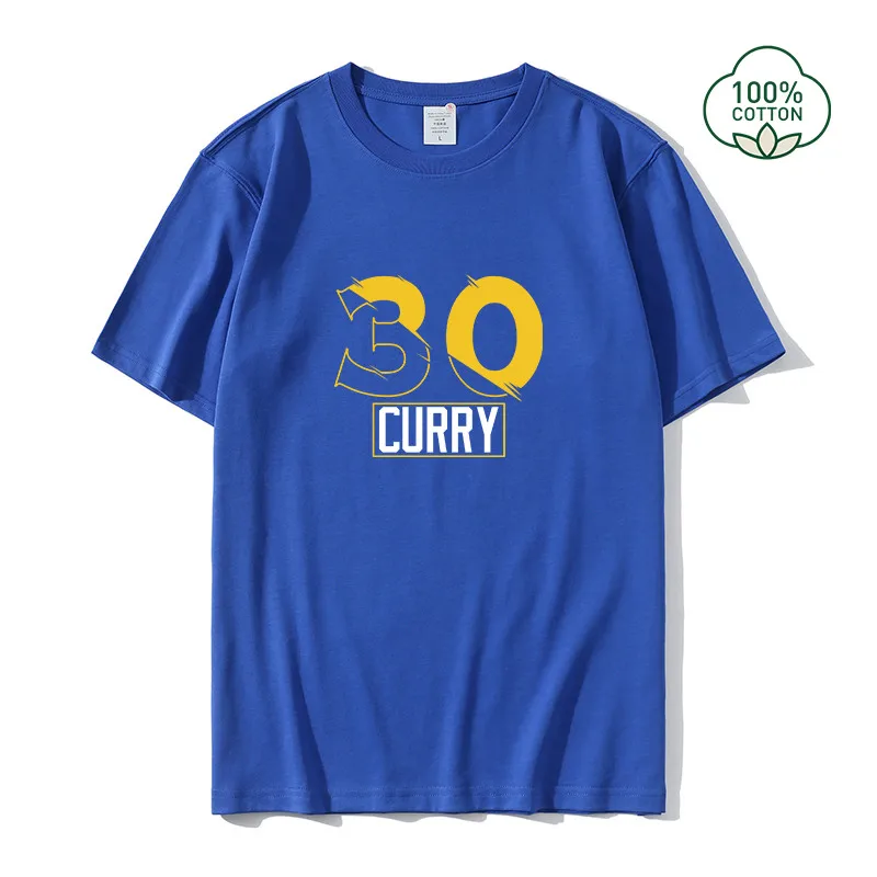 Warriorss Short T-Shirt Casual Man Cotton Shirt Curry Basketball Jersey 30# Printed Black Couples Sports Top Clothing