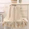 100% Organic Cotton Baby Wrap Gauze Ruffle Baby Blanket Newborn Security Muslin Swaddle Blanket 3