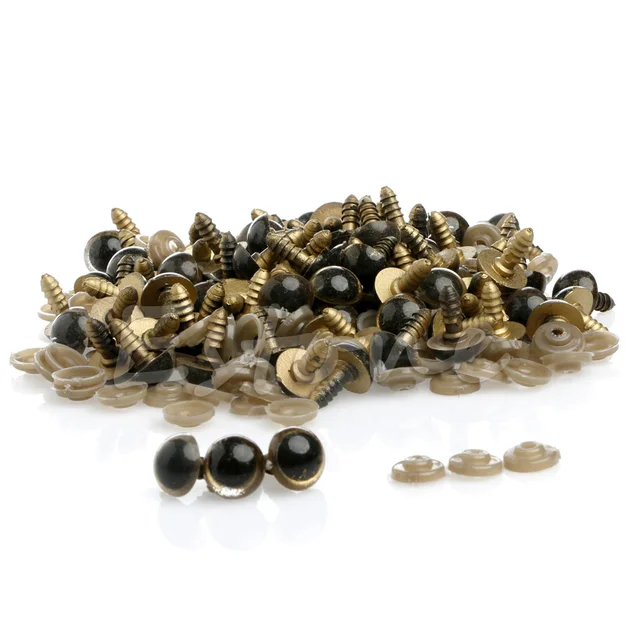 100Pcs/Set 10mm Plastic Safety Eyes For Teddy Bear Doll Animal Puppet Craft 5