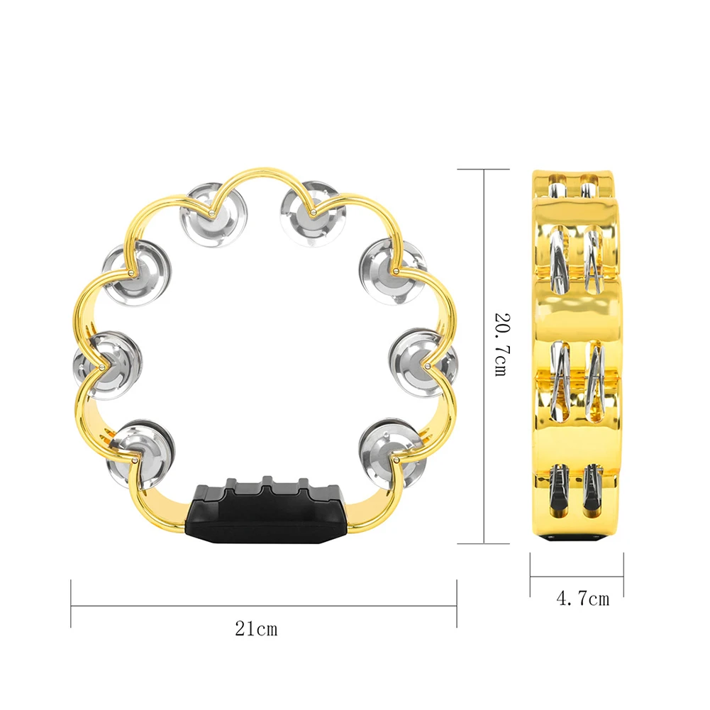 더블 레이어 타악기 탬버린 휴대용 오르프 탬버린 ABS 핸드 크랭크 탬버린 어린이용 장난감