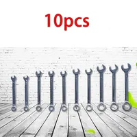 10 Piece Mini Spanner Blue Set Hand Tools Key Ring Spanner Explosion Proof Pocket Metric Spanner 1