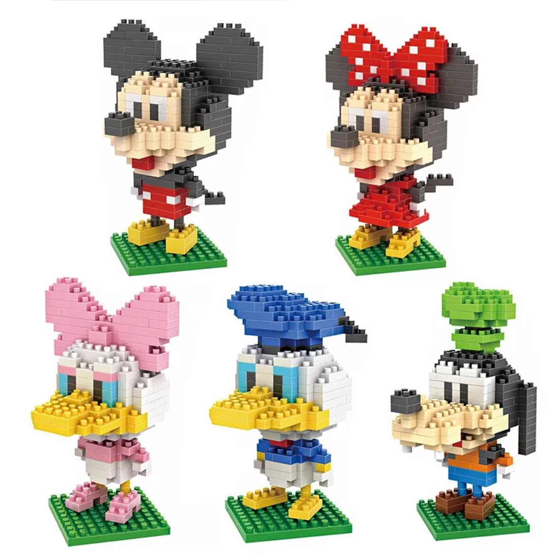 

Disney Series Model Micro Building Blocks Mickey Mouse Donald Duck Goofy Cartoon Diamond Brick Figures Toys For Kid Xmas Gift