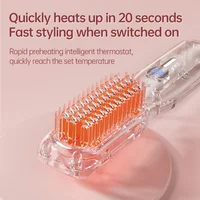 Electric Hot Comb Multifunctional Straight Hair Straightener Comb Negative Ion Anti-Scalding Styling Tool Straightening Brush 2