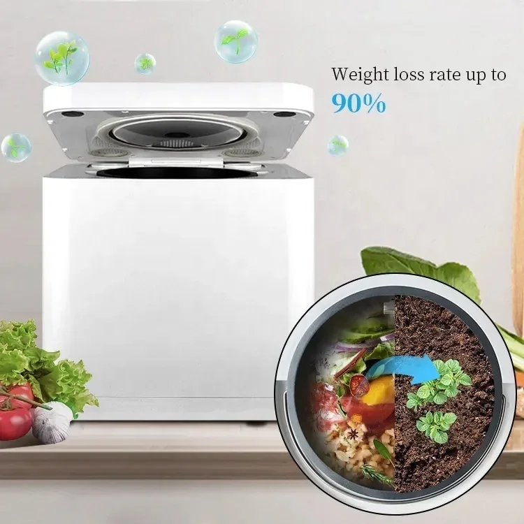 Simplicity Modern Home Kitchen Food Waste Disposer Electric Countertop Garbage Composter with DC Motor & Air Switch Control 4